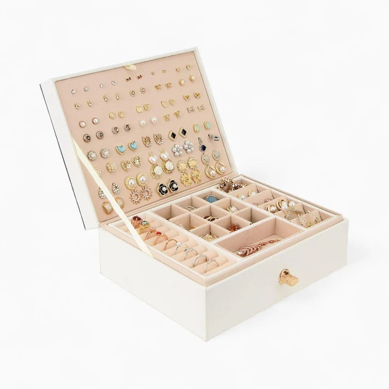 Boîte à Bijoux Femme De Voyage avec Compartiments Multiples