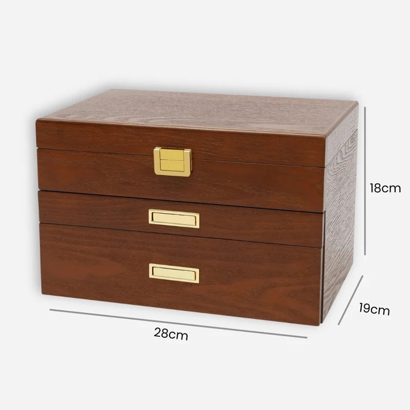 Boîte À Bijoux En Bois Avec Tiroirs