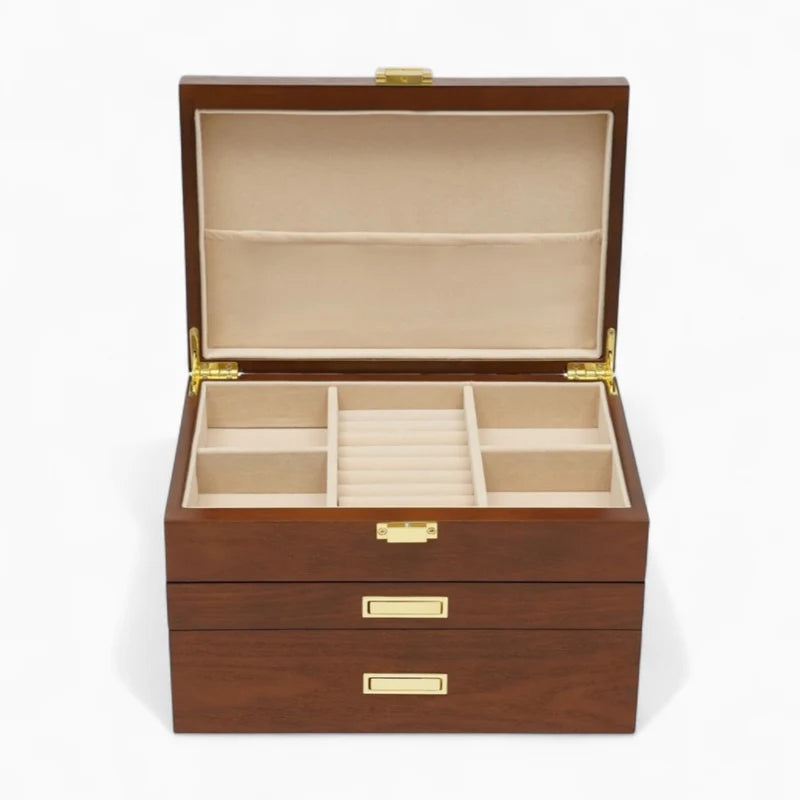 Boîte À Bijoux En Bois Avec Tiroirs