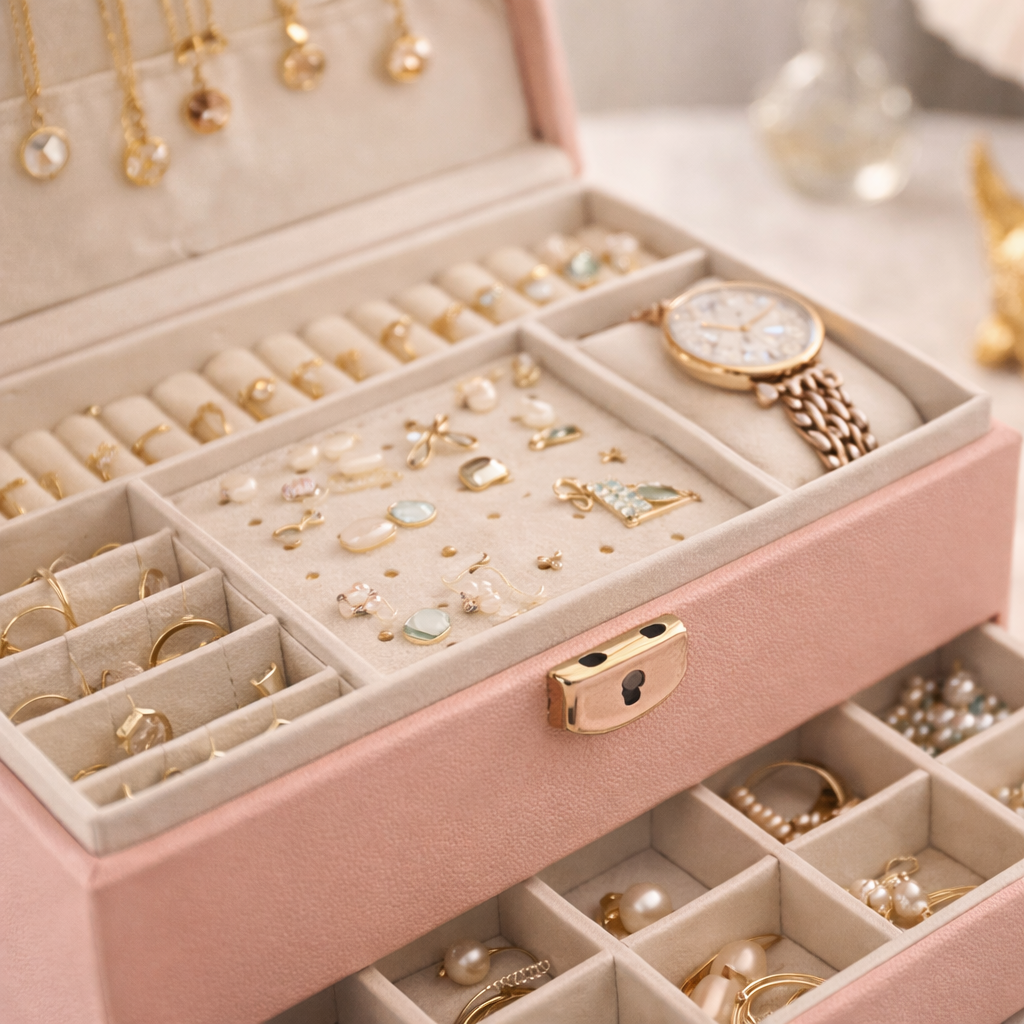 Boite à Bijoux avec tiroirs empilés | Iris