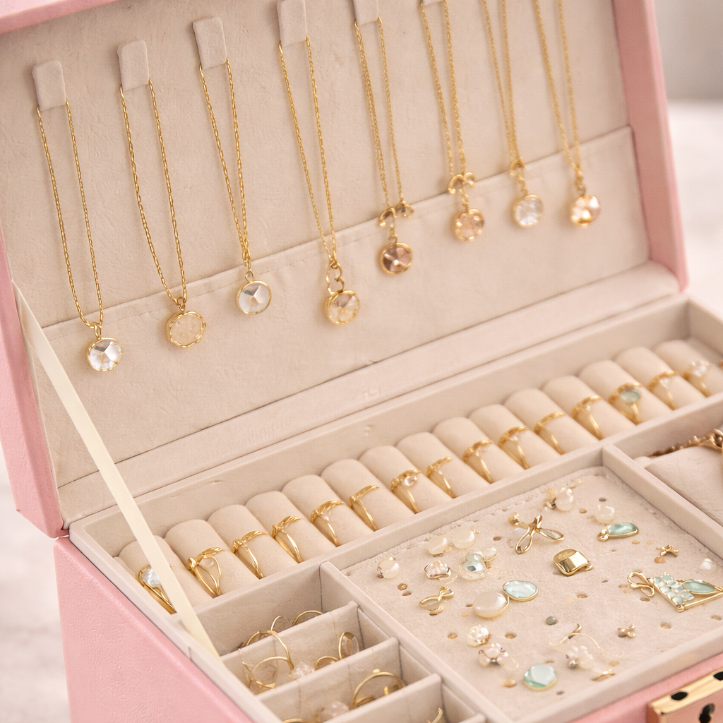 Boite à Bijoux avec tiroirs empilés | Iris