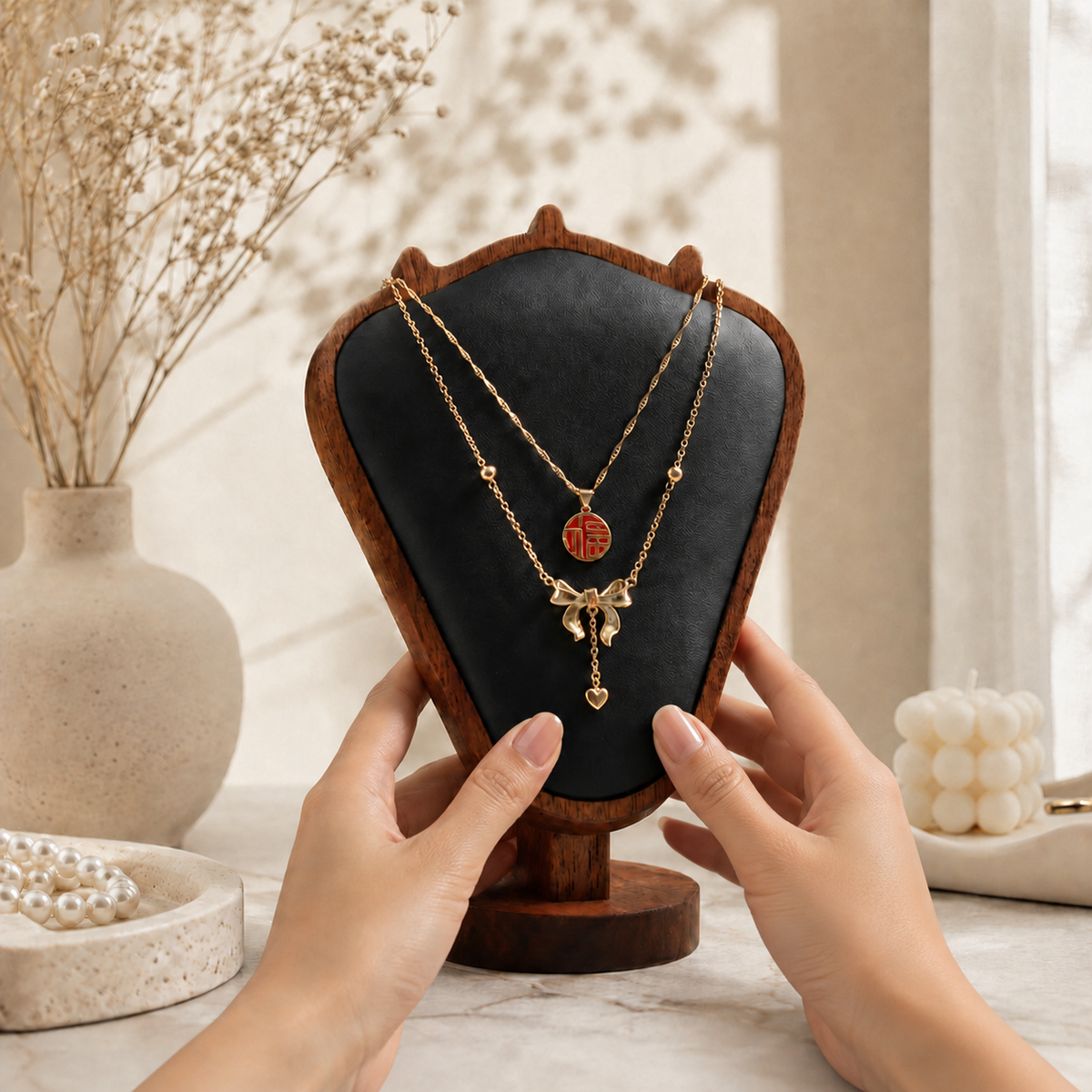 Présentoir en Bois pour Collier