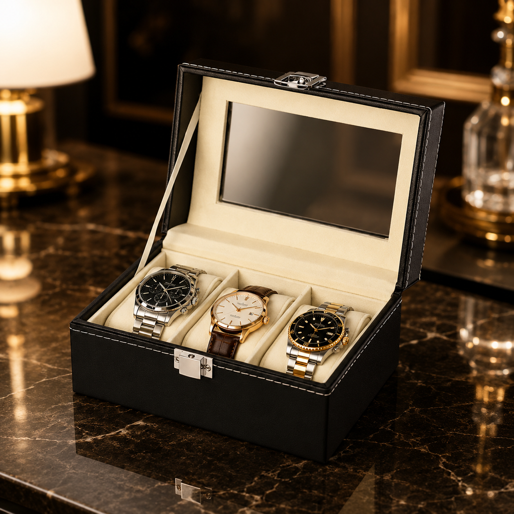Boîte à Montres en Cuir