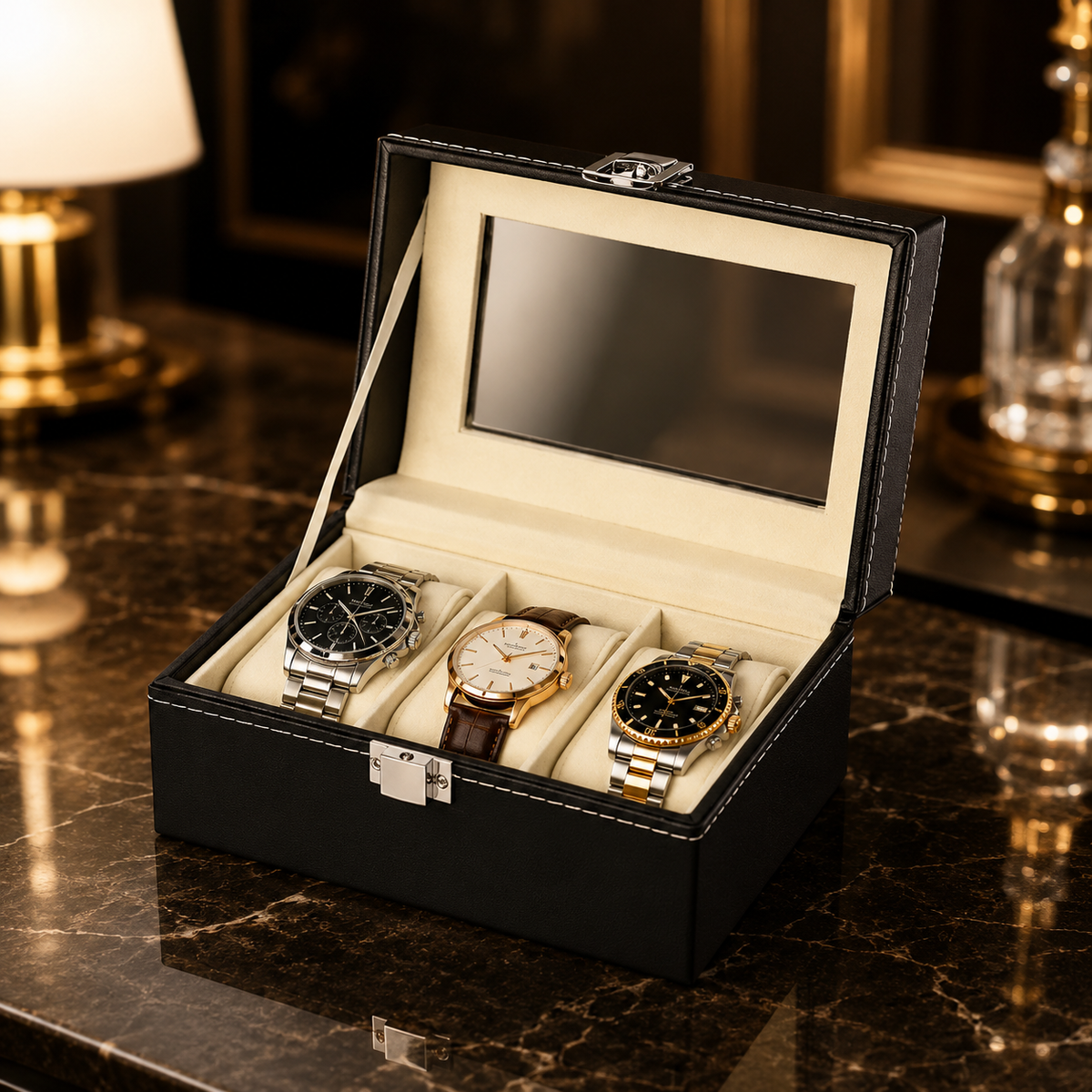 Boîte à Montres en Cuir