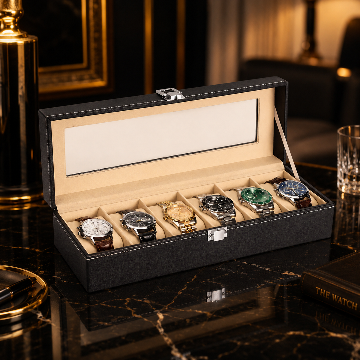 Boîte à Montres en Cuir