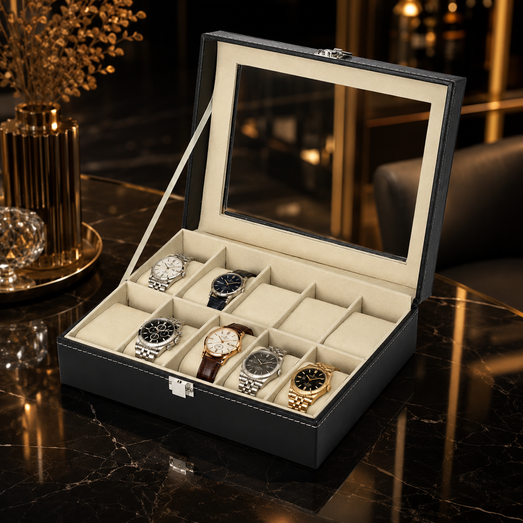 Boîte à Montres en Cuir