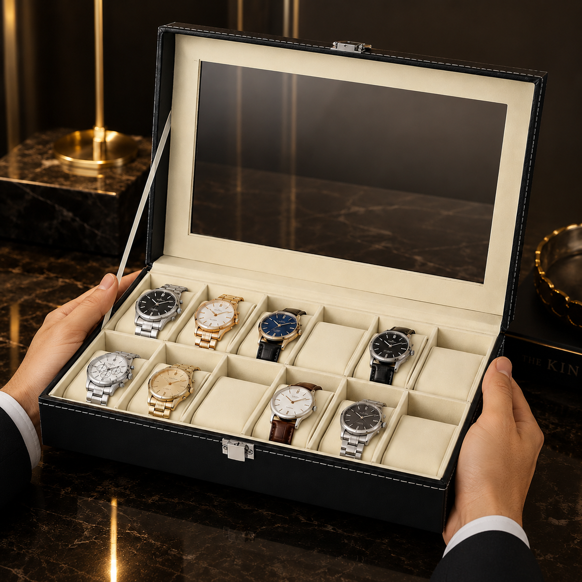 Boîte à Montres en Cuir