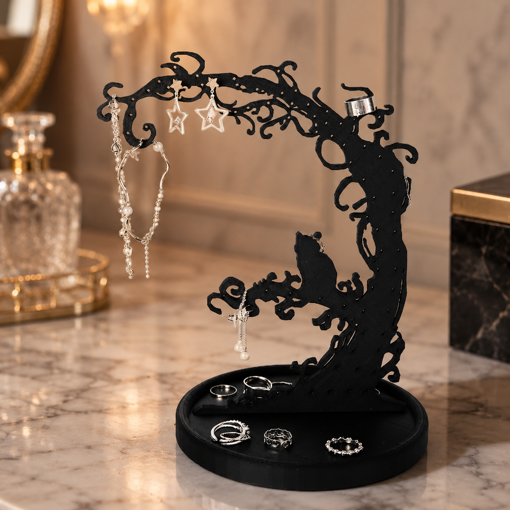 Porte Bijoux Noir Style Gothique