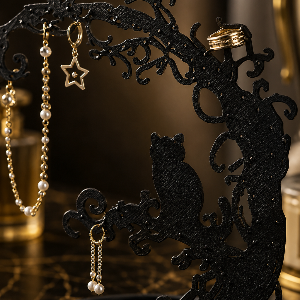 Porte Bijoux Noir Style Gothique