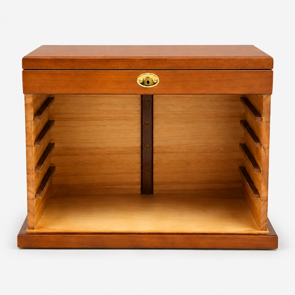 Grande boîte À Bijoux En Bois 6 Tiroirs