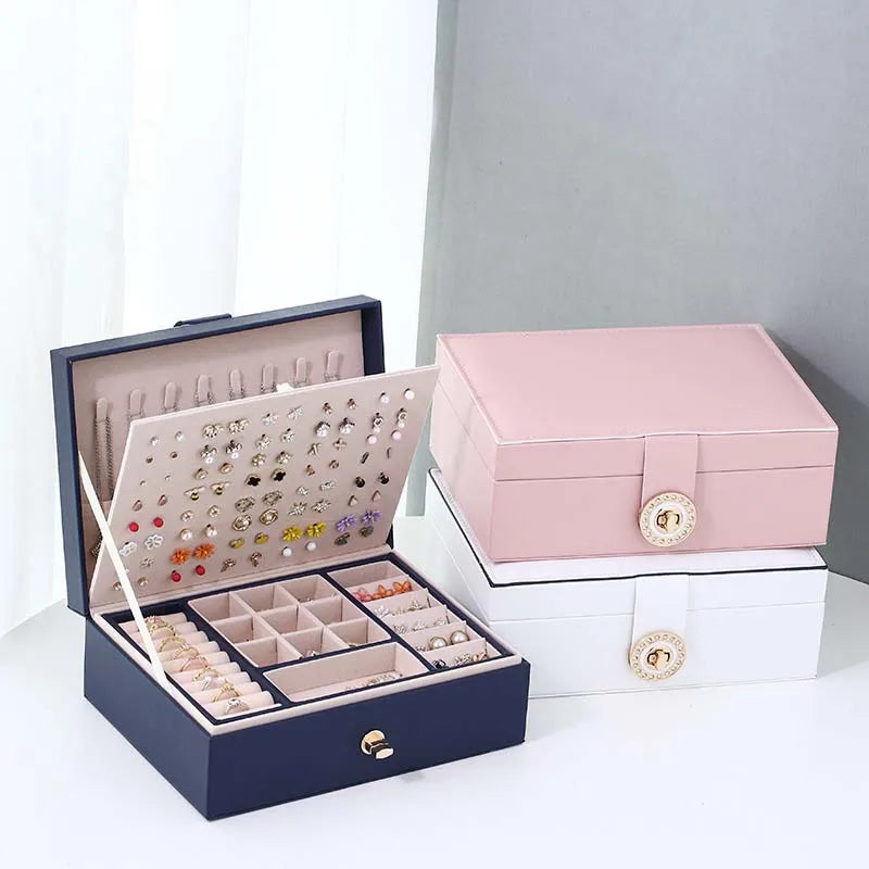 Boîte à Bijoux Femme De Voyage avec Compartiments Multiples