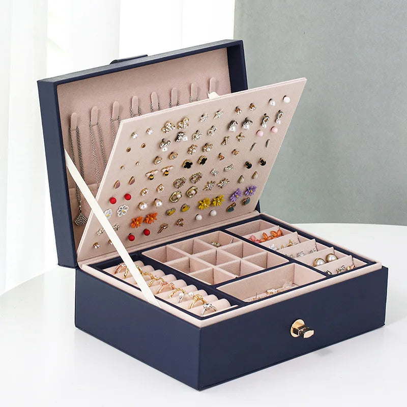 Boîte à Bijoux Femme De Voyage avec Compartiments Multiples
