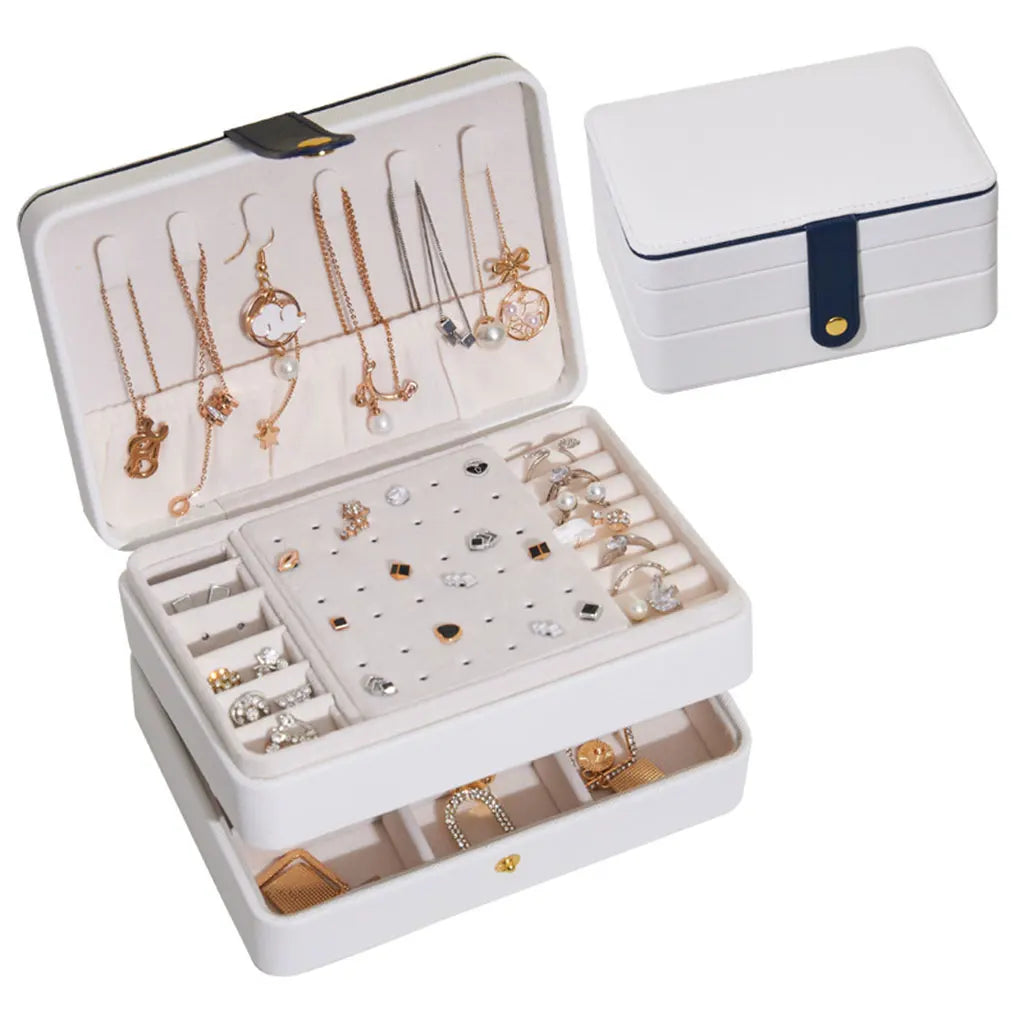 Boîte à bijoux de voyage compacte