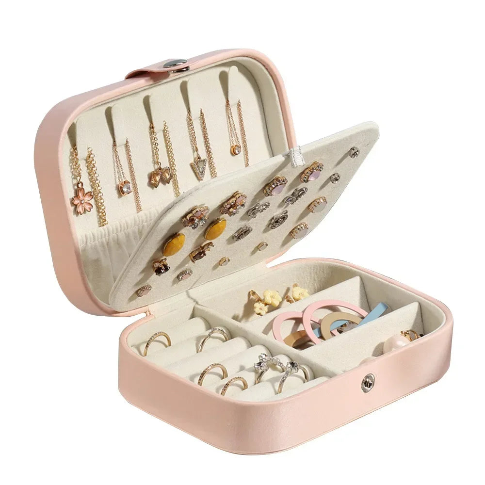 Boîte À Bijoux De Voyage En Cuir