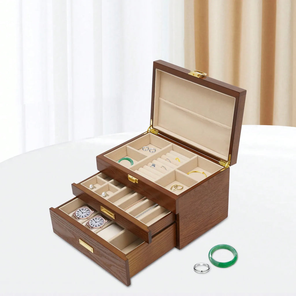 Boîte À Bijoux En Bois Avec Tiroirs